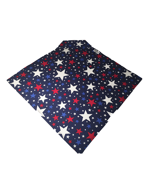 Red White and Blue Stars Head Wrap with Visor