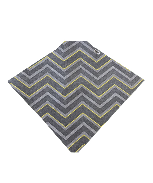 Gray with Gold Zigzag