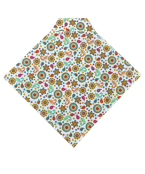 white with colorful paisley